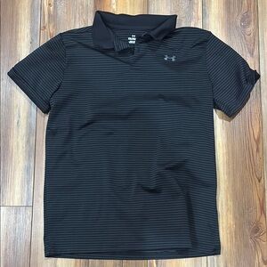 Under Armour Black Striped Polo Shirt